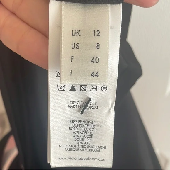 Victoria Beckham Red-multi floral A-line Dress Short Sleeve Crew Neck - Picture 4 of 4